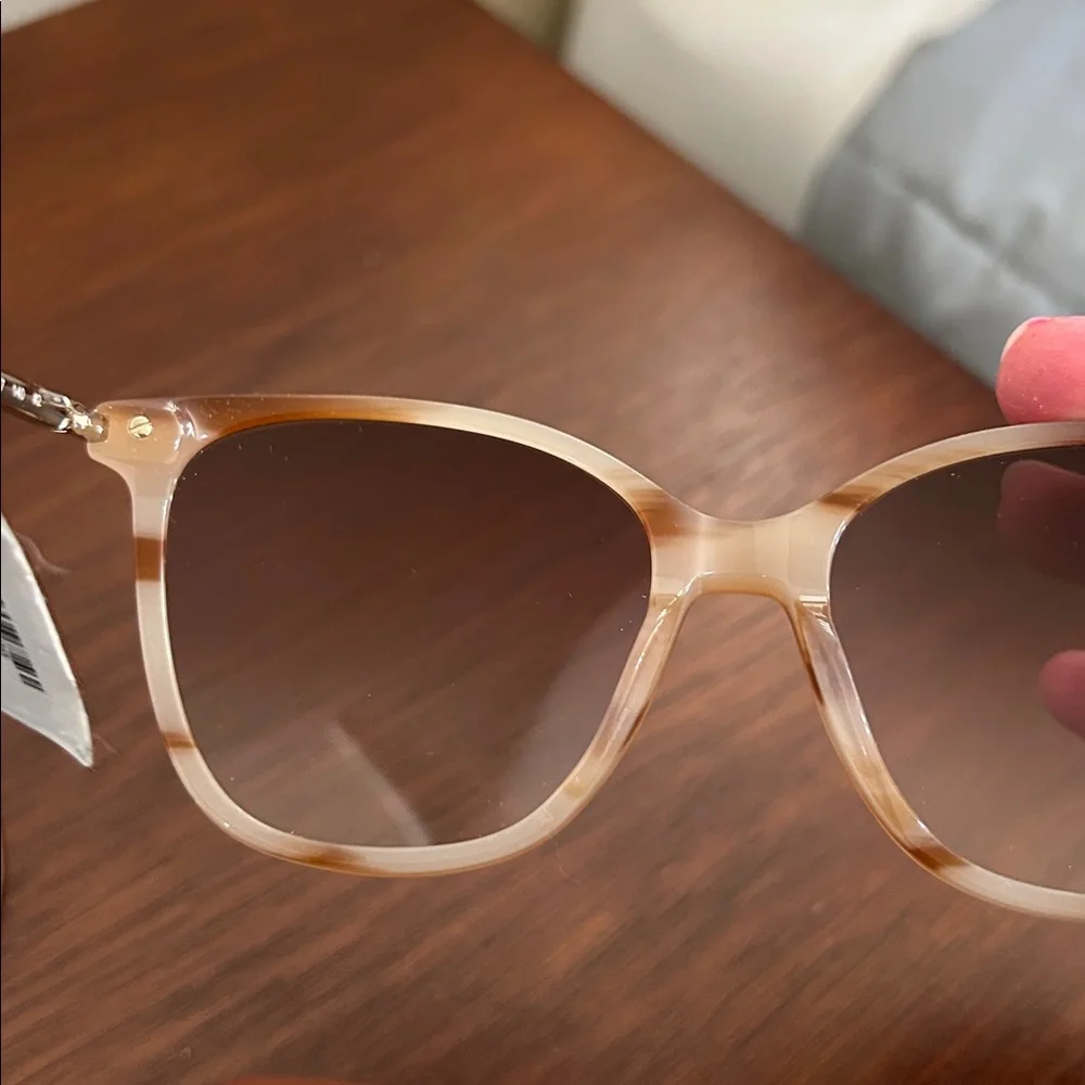 Longchamp Paris LO660S Women’s Designer Sunglasses Tan Acetate Full Rim NWT